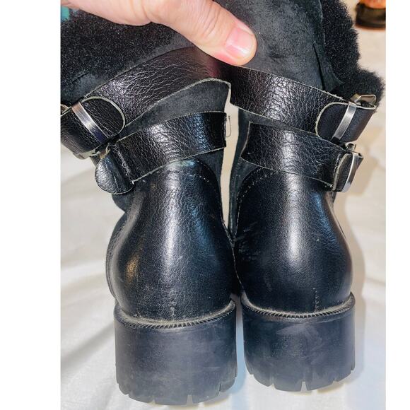 Napoleoni Leather Boots w/ Shearling - Women's Size 38 - Handcrafted in Italy - Picture 9 of 12